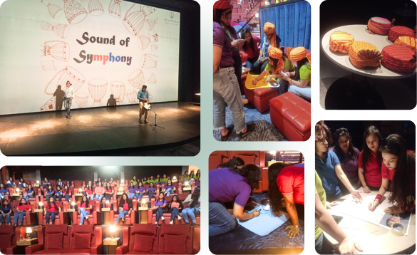 TechCorp Team Building Collage
